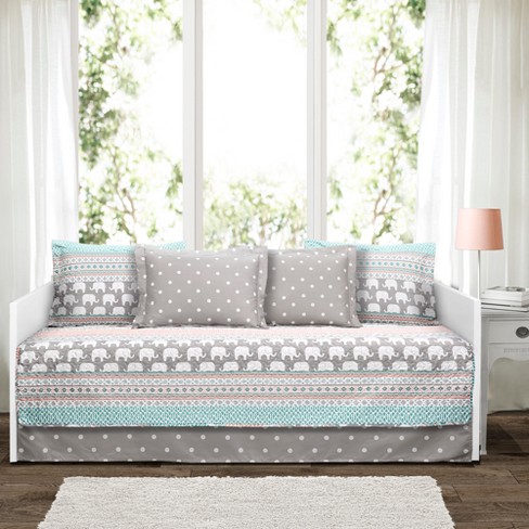 Elephant Stripe Daybed Cover Set 6pc Lush Dcor Target