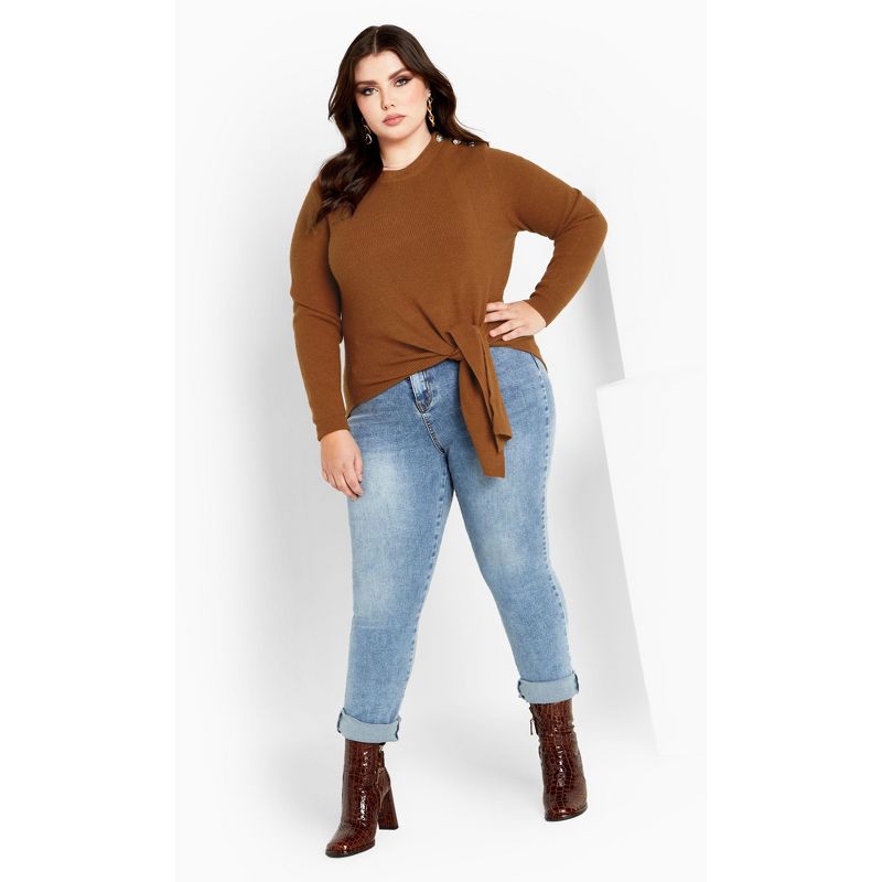 Women's Plus Size Royal sweater - copper | CITY CHIC, 2 of 6