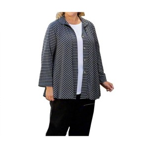 Women's Long Sleeve Gemma Shirt Jacket - Plus Size - On The Plus Side - 1 of 3