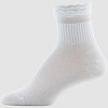 Peds Women's Ruffle Top 2pk Quarter Socks - 5-10 - 4 of 4