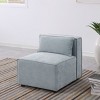 Single Couch Chair,Chenille Sofa Armless Chair,Modular Sofa Components,Comfy Chairs For Living Room,Bedroom, Apartment,Office-Cuddlewood - 3 of 4