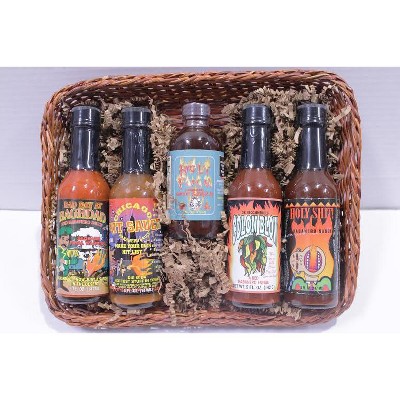 Northlight 5pc Gourmet Fiery Hot Sauce Connoisseur Sampler Gift Basket