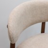 Sapphtopaz Modern Dining Chairs with Curved Back Cotton-Linen Upholstered Kitchen Chair with Wood Legs Armless Chair for Dining Room - 3 of 4