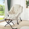 Lazy Chair with Ottoman, Modern Lounge Accent Chair,Leisure Sofa Armchair with Footrest,Reading Armchair with Side Pocket - 2 of 4