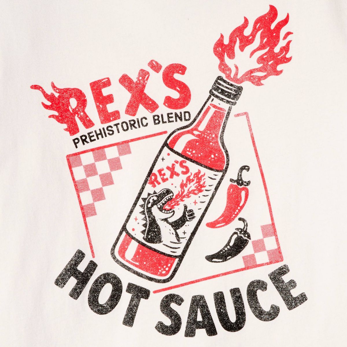Boys' Short Sleeve 100% Cotton Hot Sauce Classic Fit Graphic T-Shirt - Cat & Jack™ Cream - thumbnail 3