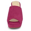 Allegra K Women's Open Toe Platform Chunky Heel Slides Sandals - 2 of 4
