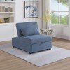 SKRAN Convertible Sleeper Couch Chair, Pull Out Sofa Bed Tufted Plush Seat with Backrest and Pillow for Bedroom, Living Room and Small Space - 3 of 4