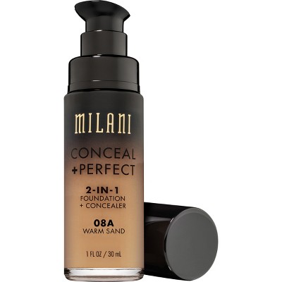 Milani Conceal + Perfect 2-in-1 Foundation + Concealer - 08A Warm Sand - 1 fl oz