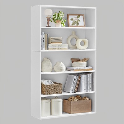 5-Tier Bookshelf, 30 Inches Wide, Open Bookcase with Adjustable Storage Shelves, Floor Standing Unit