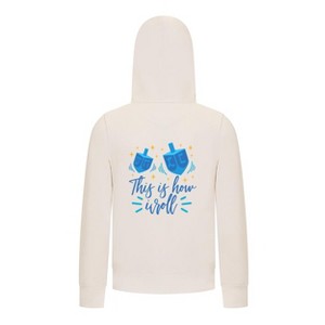 Everyday Kids Hanukkah Collection “This Is How I Roll” Zip Up Hoodie – Fun Holiday Sweatshirt - 1 of 4