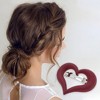 Unique Bargains Women's Classic Heart Hair Clips 2.95"x2.56"x1.1" 1 Pc - 2 of 3