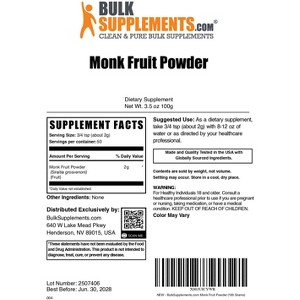 BulkSupplements Monk Fruit Powder - 1 of 4