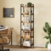 Greenstell Modern Style Bookshelf, Bookcase, High Bookshelf Corner Storage Organizer for Home Office Bedroom Kitchen Living Room - 2 of 4