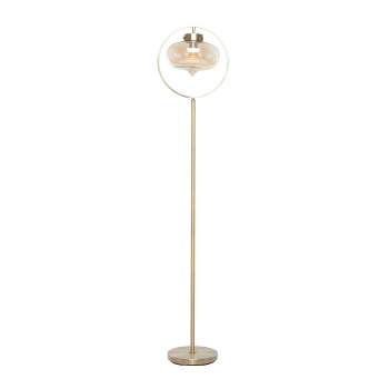 Metal Floor Lamp with Hanging Shade Gold - Olivia & May