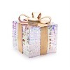 LED Lighted Holiday Package Trio – Gold Woven Gift Boxes 3 Sizes by Melrose - 4 of 4