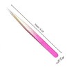 Unique Bargains Women's Durable Peacock Eyelash Extension Tweezers Rose Red Gold Tone 1 Pc - 2 of 3