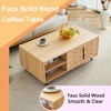 TiramisuBest Walnut Modern Coffee Table, 39.3L×23.6W×17.7H" MDF Base Living Room Center Table - 4 of 4