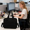 EcoSummer Multifunctional Nylon Tote Bag for Women, 17.3" Laptop Bag with Insulated Lunch Compartment, Wallet & Strap. - 2 of 4