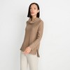 Lands' End Women's Cable Ottoman Relaxed Long Sleeve Cowl Neck Top - 4 of 4