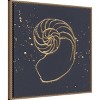 22"x22" Gold Nautilus II by Chris Paschke Canvas Art Bronze Frame - Amanti Art: Modern Nautical Decor, Horizontal Lithograph - 2 of 4