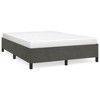 vidaXL Queen Bed Frame in Dark Gray Velvet - Modern Design with Sturdy Structure - 3 of 4