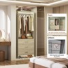 Aheaplus 24'' Freestanding Closet Organizer System with Hanging Rods and Drawers - 3 of 4