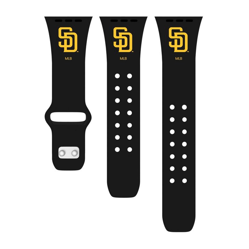 MLB San Diego Padres Apple Watch Compatible Silicone Band - Black
, 2 of 4
