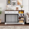 47" Dog Crate Furniture with Storage Drawers & Shelves, Indoor Dog Kennel TV Stand for Large Dogs, Wood & Metal Dog Cage - 4 of 4