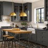 Rennnsan Draeven 9"-19"W 1-Light Dome Industrial Dimmable Pendant in Gold - 4 of 4