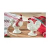 tag "Farmhouse Christmas Collection" Leghorn & Lillie Holiday Chicken Shaped Earthenware White and Red Salt & Pepper Shaker Set Of 2 - 3 of 4