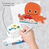 Big Dot of Happiness Under The Sea Critters - Shaped Thank You Cards - Baby Shower or Birthday Party Thank You Note Cards with Envelopes - Set of 12 - 2 of 4