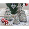 Blue Rose Polish Pottery 513 Ceramika Artystyczna Medium Christmas Tree Luminary - 3 of 4