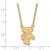 Black Bow Jewelry 14k Yellow Gold Plated Sterling Silver Wisconsin Badgers NCAA Necklace 18 Inch - 2 of 4