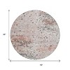Salmon And Gray Abstract Washable Indoor Outdoor Area Rug - 3 of 4