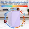 YASHE 6L Mini Fridge, Portable 8-Can Thermoelectric Cooler, 110V AC/DC, for Bedroom, Office, Dorm, Car, Skincare & Beverages, Purple - 3 of 4