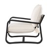 CAVINAS Polyester Accent Chair with High Backrest and Metal Frame,Modern Upholstered Living Room Chairs,Reading Chairs for Living Room - 4 of 4