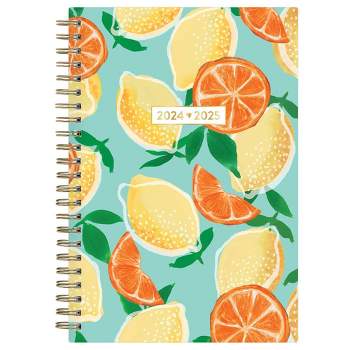 Color Me Courtney for Blue Sky 2024-25 Weekly/Monthly Planner 8"x5" Soft Touch Citrusade Teal