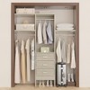 Aheaplus 4FT Small Closet Organizer with Fabric Drawers, DIY Closet System with Hanging Rods and Storage Shelves - 4 of 4