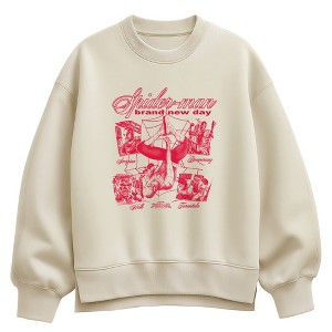 Women's Spider-Man: BND Magazine Oversized Fleece Crew Sweatshirt