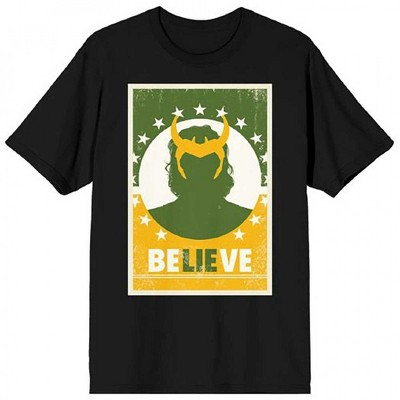 Mens Marvel Studios Loki Series Believe "LIE" T-Shirt