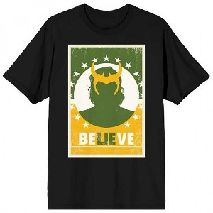 Mens Marvel Studios Loki Series Believe "LIE" T-Shirt - 1 of 2