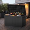VisioGear Deck Boxes, 4-Piece 230 Gal Outdoor Storage Deck Box, Small Patio Storage Bin for Garden Tools, Black, 57.87"*32.24"*33.66" - 2 of 4
