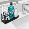 LunaLulinlk Toothbrush Holders for Bathrooms, 4 Slots Rustproof Metal Tooth Brushing Organizer with Drainage Black - 3 of 4
