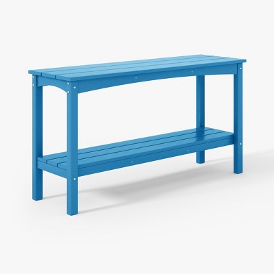 WestinTrends Malibu 55" All Weather HDPE Outdoor Patio Two Shelf Table