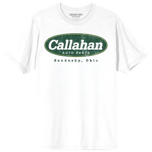 Tommy Boy Callahan Auto Parts Adult White Crew Neck Short Sleeve T-shirt - 1 of 4