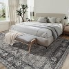 coucheta Washable Area Rug for Living Room, Multi-size Vintage Distressed Floral Non Slip Non-Shedding Carpet, for Home Office, Dining, Bedroom - 4 of 4