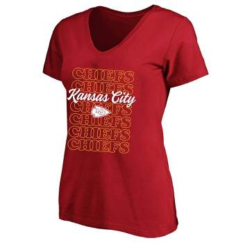 NFL Kansas City Chiefs Women's Plus Size Short Sleeve V-Neck T-Shirt