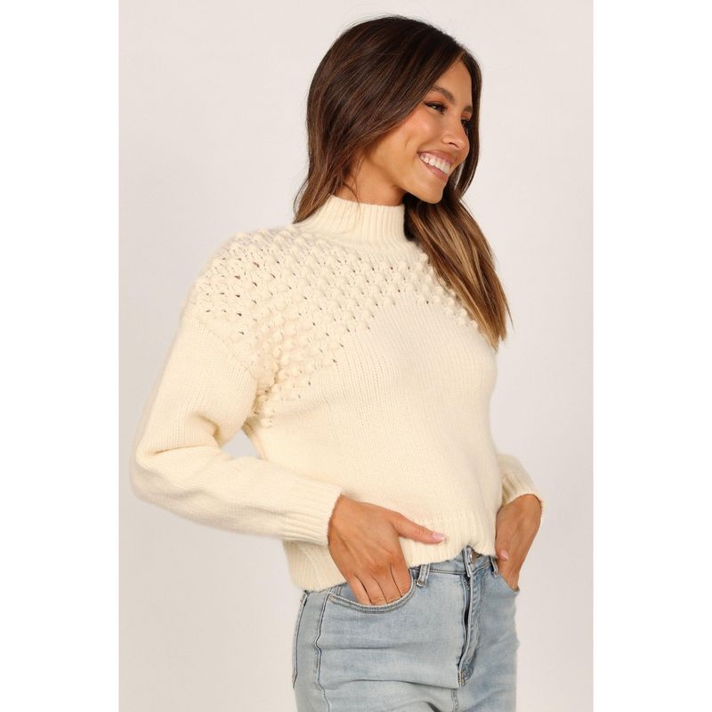 Petal and Pup Womens Mia Textured Shoulder Knit Sweater, 2 of 8
