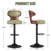 MOONMISS Bar Stools Set of 2 adjustable height and 360 Degree Swivel with Footrest for Bar, Kitchen, Dining Room - 2 of 4