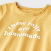 Baby These Rolls Are Homemade Shorts Sleeve Romper - Cat & Jack™ Yellow - 3 of 4